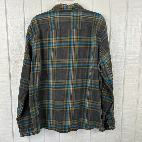 Patagonia Men Long Sleeve Flannel Cotton Fjord Shirt Outdoors Blue Size Large - Picture 5 of 6